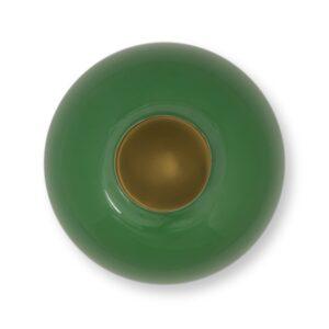 PIP STUDIO Jarrón de metal de 23 cm verde: moderno y elegante