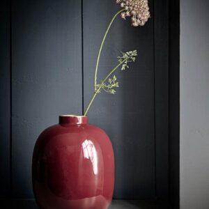PIP STUDIO Jarrón de metal de 32 cm rojo